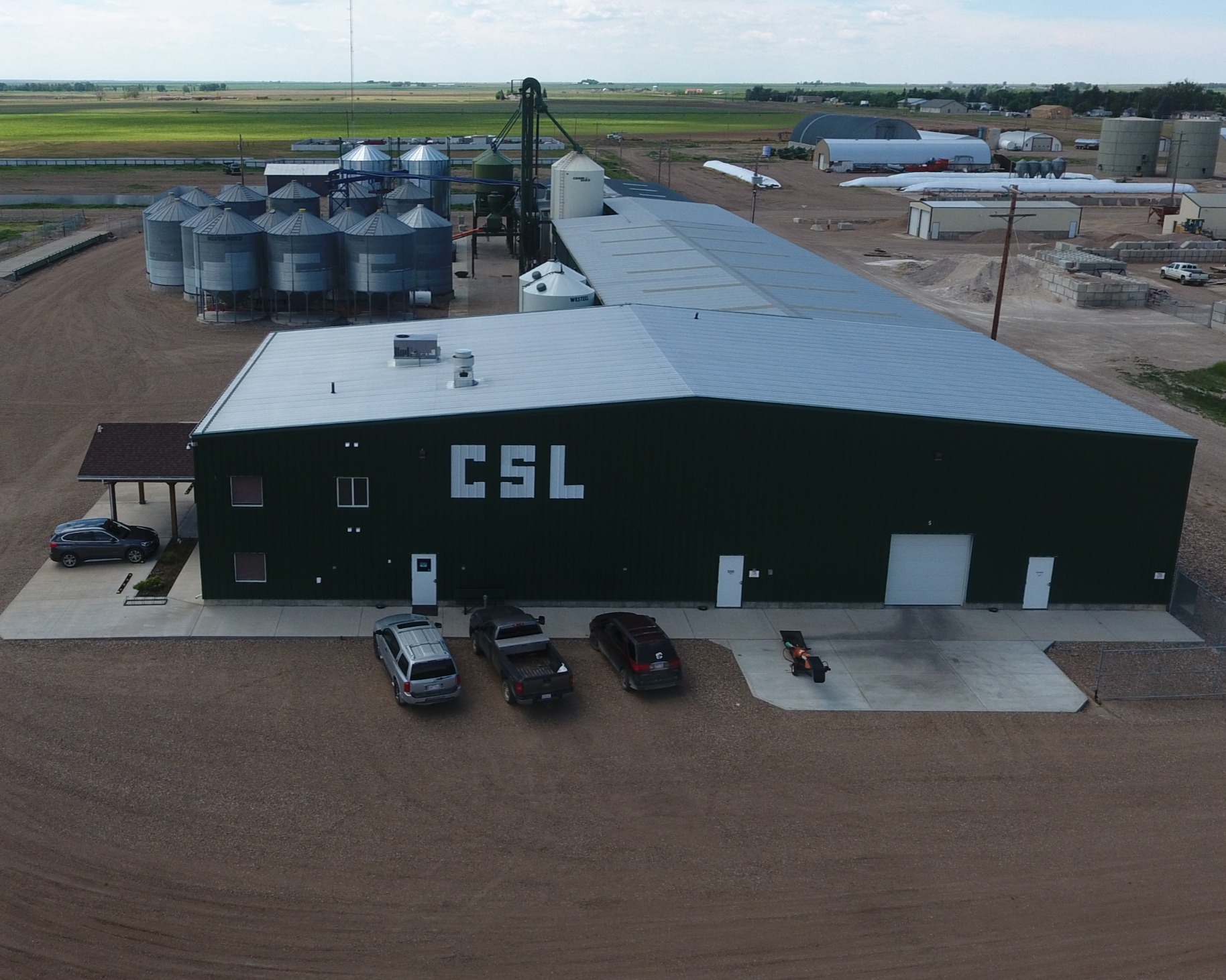 Aerial view of Columbia Seed facility